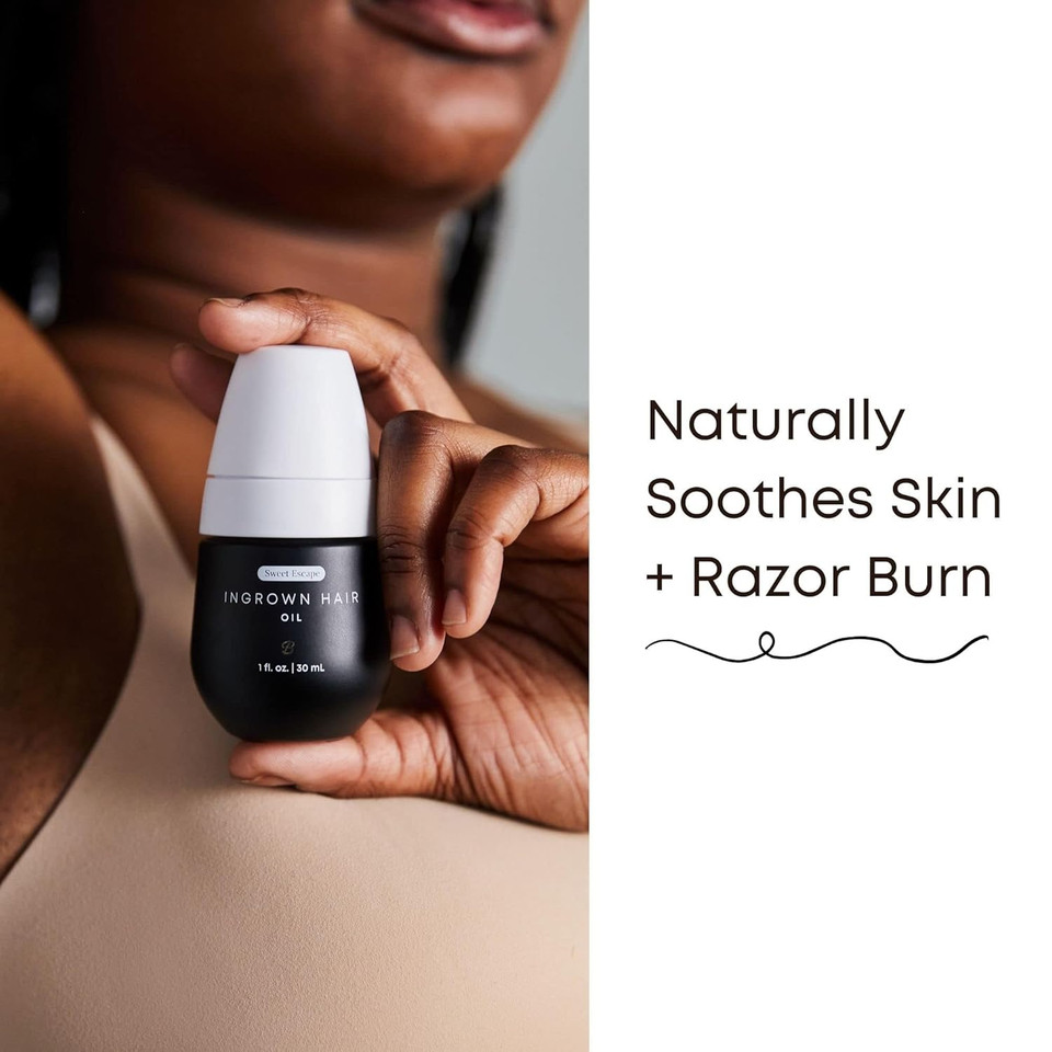 Bushbalm Ingrown Hair Oil - Helps Prevent And Repair Skin From Ingrown Hairs, Razor Burn & Underarm Bumps - Soothe Skin From Post Shave Itchiness, Irritation And Redness, 30 Ml - Watermelon Sugar Oil