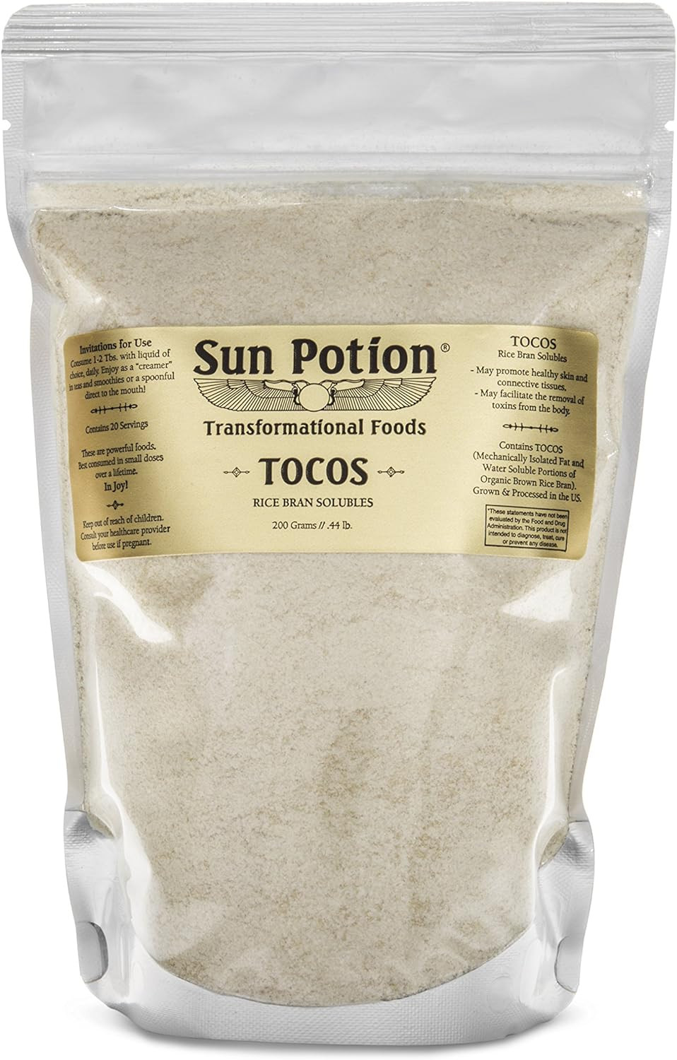 Sun Potion Tocos - Rice Bran Solubles (200G)200 Gram (Pack Of 1)