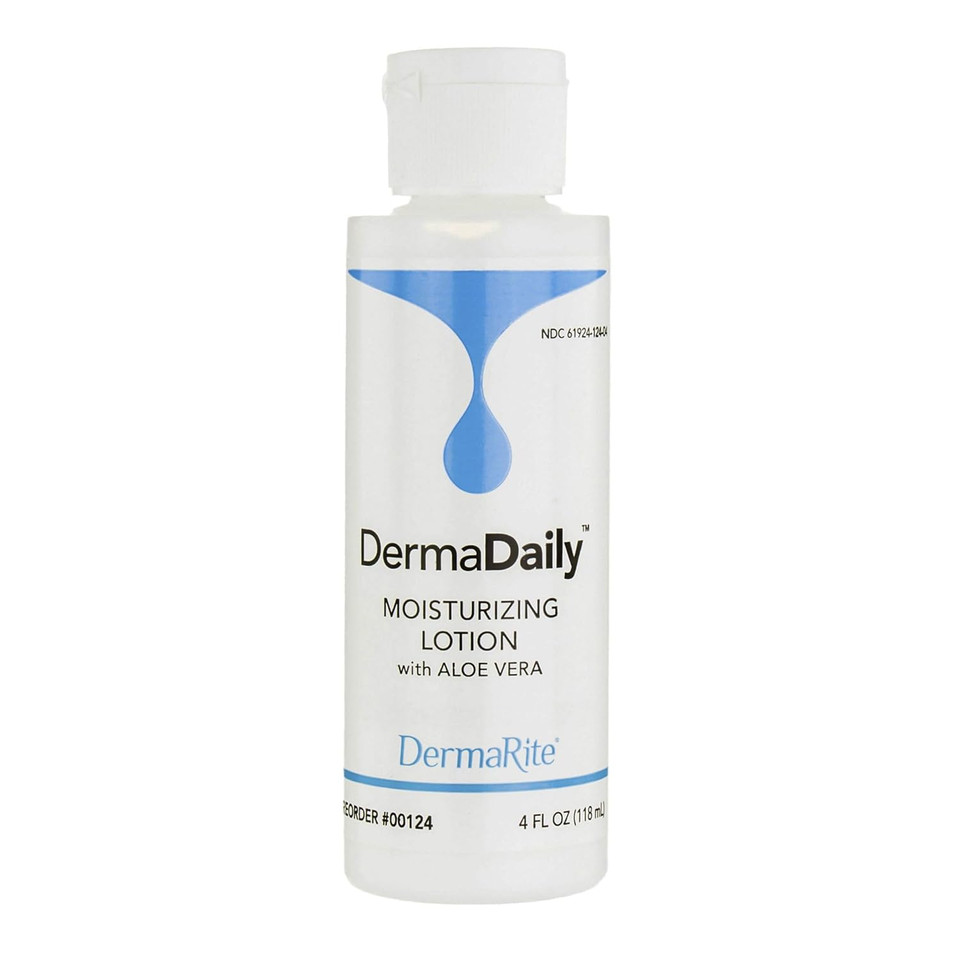 Dermarite'S Dermadaily Moisturizing Lotion For Hand And Body - Daily Use Skin Moisturizer With Aloe Vera, Non-Greasy Formula - 4 Oz. Bottle, 2 Count
