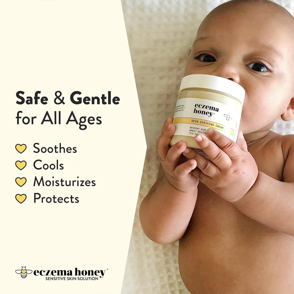 Eczema Honey Original Skin-Soothing Cream & Oatmeal Body Lotion - Bundle For Sensitive Skin - Cruelty Free