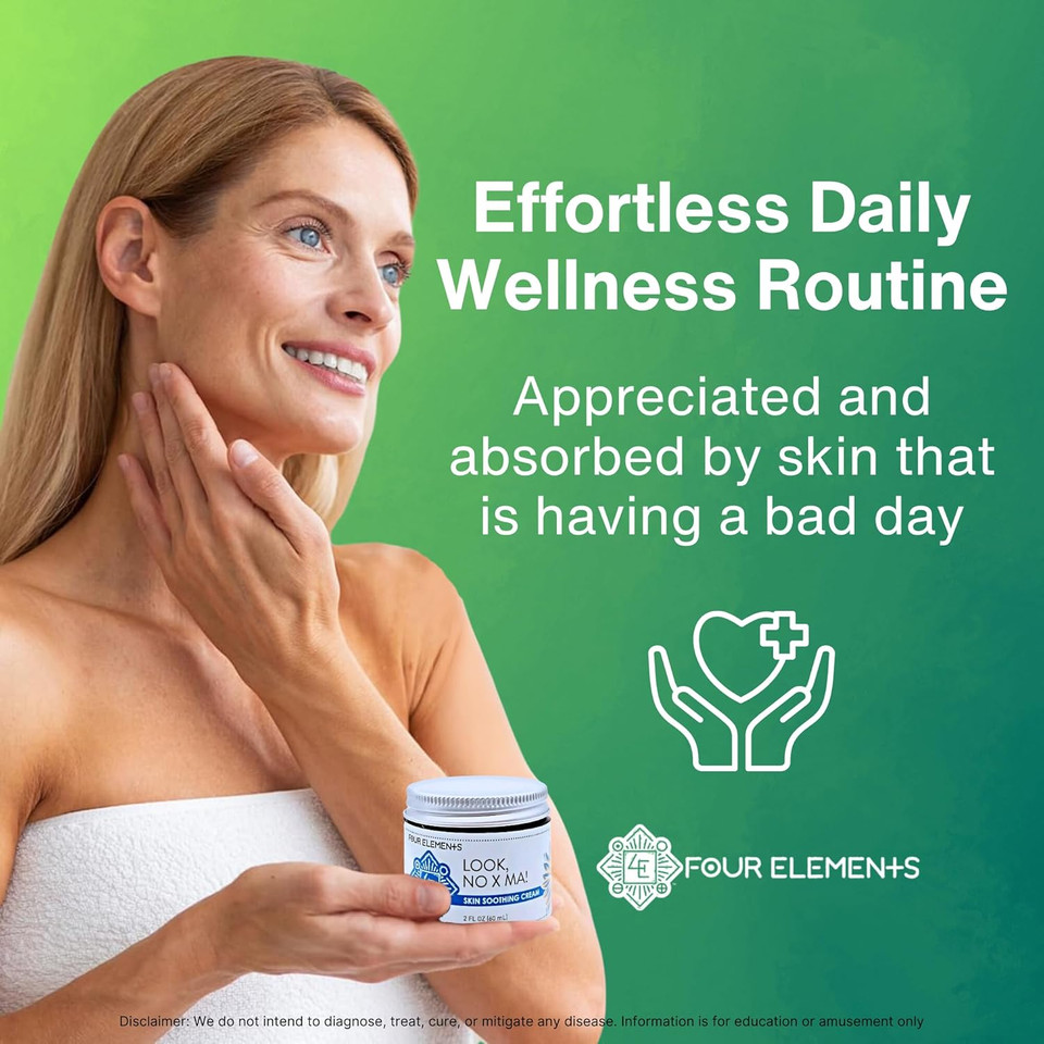 Look No X Ma Skin Soothing Cream 2 Oz | 100% Organic Calendula And Chamomile Infused, Body And Face Moisturizing Cream | Handmade Plant Rich Hydrating Moisturizer For Dry, Irritated, Sensitive Skin