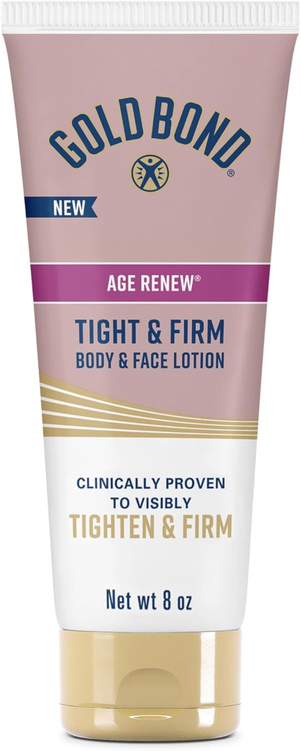 Gold Bond Age Renew Tight & Firm Body & Face Lotion With Proteins & Lipids, Skin Firming Lotion For Women & Men With Aging, Dry Skin, 8 Oz