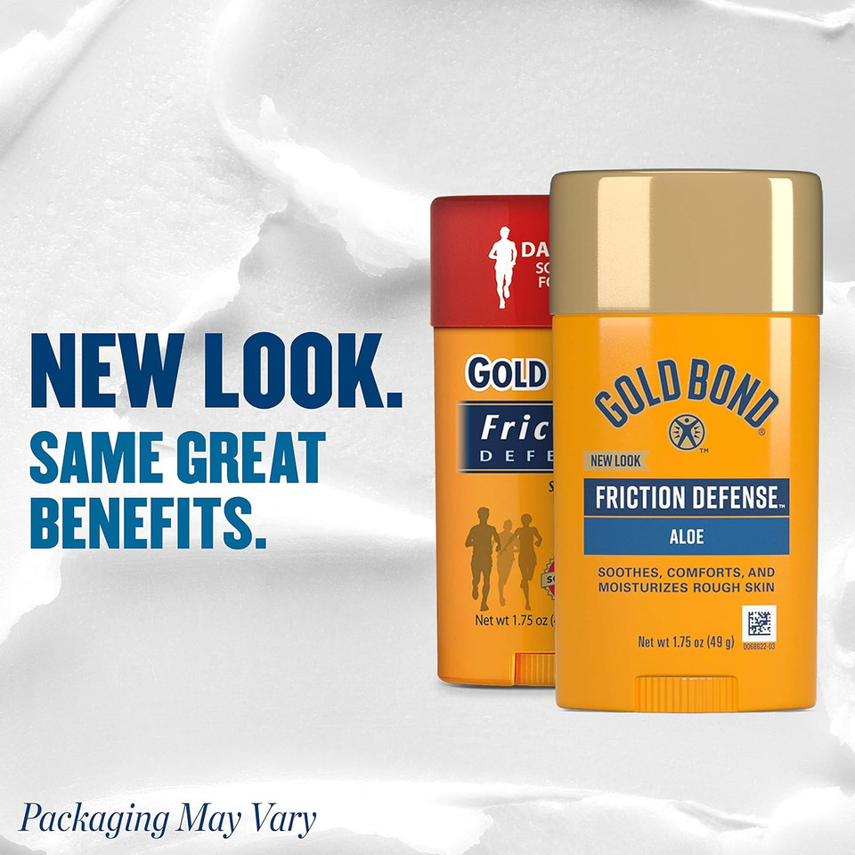 Gold Bond Friction Defense Stick, 1.75 Oz & Comfort Body Powder, 10 Oz Bundle