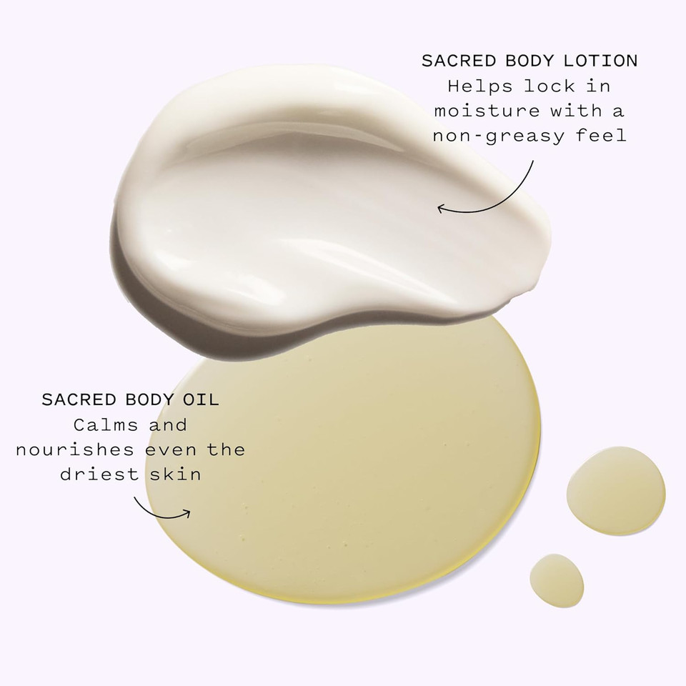 Keys Soulcare Sacred Body Duo, Includes Lotion & Oil, Hydrates & Nourishes For Smooth, Moisturized Skin, Absorbs Fast, Non-Greasy Feel, Cruelty-Free