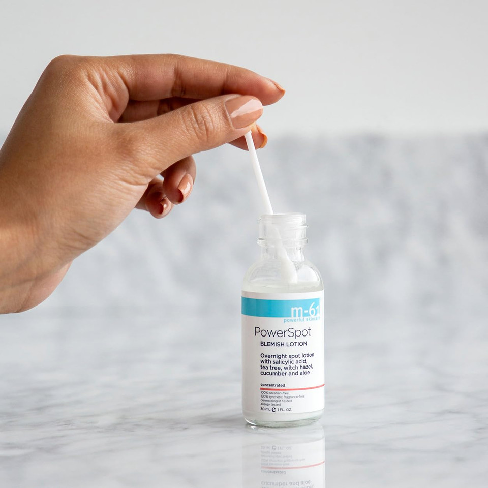 M-61 Powerspot Blemish Lotion | Fast-Acting Overnight Spot Treatment With Salicylic Acid, Tea Tree, Witch Hazel, Aloe, 1.0 Fl Oz