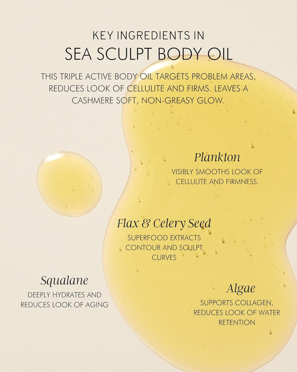 Mara - Natural Algae + Moringa Sea Sculpt Body Oil | Plant-Based Skin Care | Firm, Hydrate + Refine The Skin With Squalane (4 Fl Oz | 120 Ml)