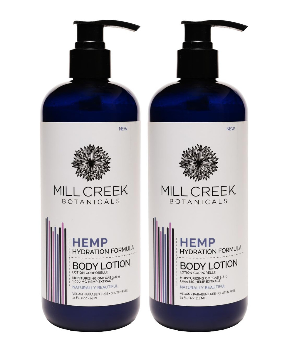 Mill Creek Botanicals Hemp Lotion 14 Oz (2 Bottles)