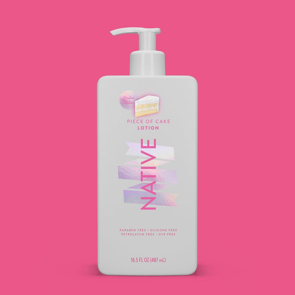 Native Body Lotion Contains Naturally Derived Plant-Based Moisturizers For Women And Men | Restores Dry Skin, Piece Of Cake, 16.5 Fl Oz