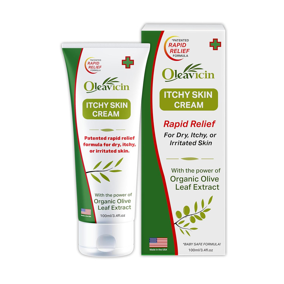 Organic Extra Strength Anti-Itch Cream For Dry, Itchy Skin Relief  Natural Fungal & Rash Treatment With Olive Leaf Extract  Fast-Acting, Long-Lasting Itch Relief