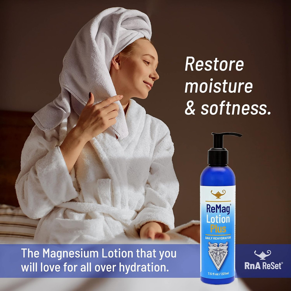 Rna Reset Remag Lotion  Topical Magnesium & Daily Rehydrator, Smooth Moisturizing Formula With Shea Butter & Coconut Oil, 7.5 Fl Oz