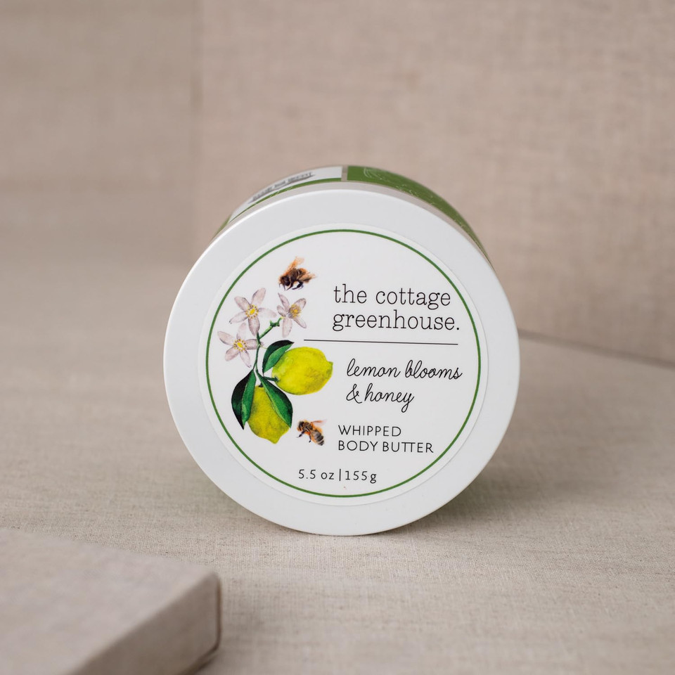 Lemon Blooms & Honey Body Butter, 5.5 Oz., Shea Butter, Aloe, Honey & Avocado Oil, Body Lotion For Women, Hydrating & Smooth Body Moisturizer