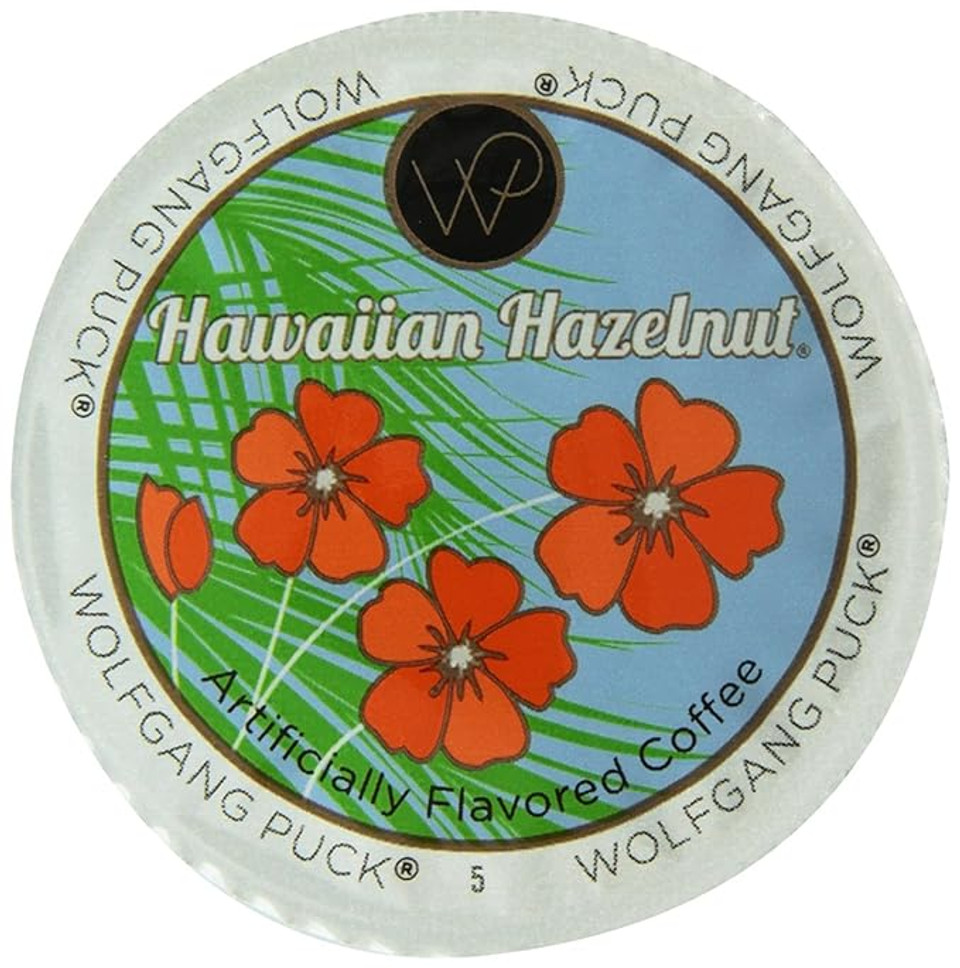 Wolfgang Puck Coffee Single Serve Capsules, Compatible With Keurig K-Cup Brewers, Hawaiian Hazelnut, 24 Count