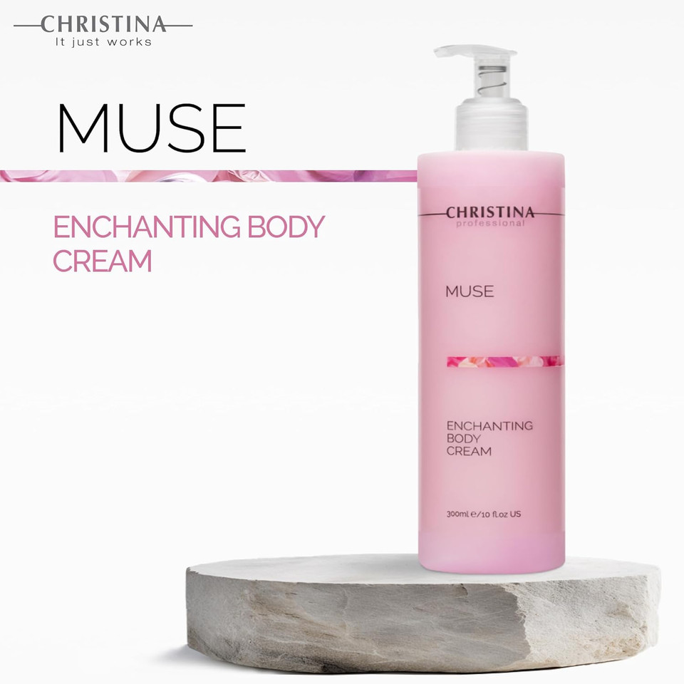 -Christina- Muse Enchanting Body Cream With Hyaluronic Acid | 24Hr Care For All Skin Types | Quick Absorption, Delicate Fragrance 300Ml