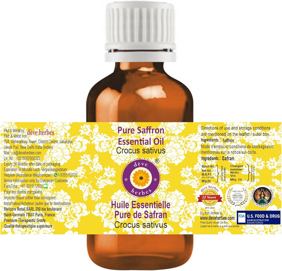 Deve Herbes Pure Rosehip Seed Oil (Rosa Rubiginosa) | Cold Pressed | Natural | Undiluted | For Diluting Essential Oils | For Hair, Skin & Massage | Men & Women | 30Ml Deve Herbes Pure Rosehip Seed Oil (Rosa Rubiginosa) | Cold Pressed | Natural | Undiluted | For Diluting Essential Oils | For Hair, Skin & Massage | Men & Women | 30Ml
