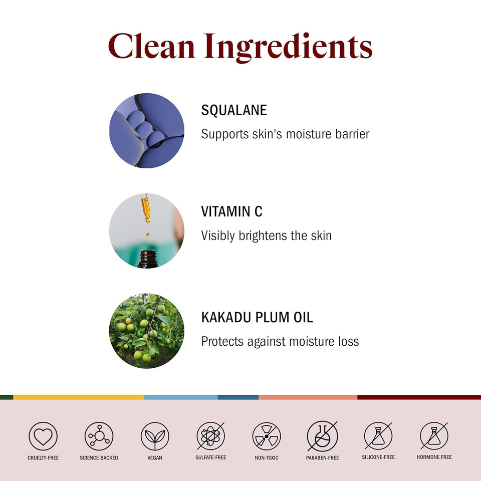 Stripes Naomi Watts The Full Monty Post Shower Body Oil To Brighten Hydrate With Squalane Vitamin C Improve Skin Softness Elasticity Moisture Balance