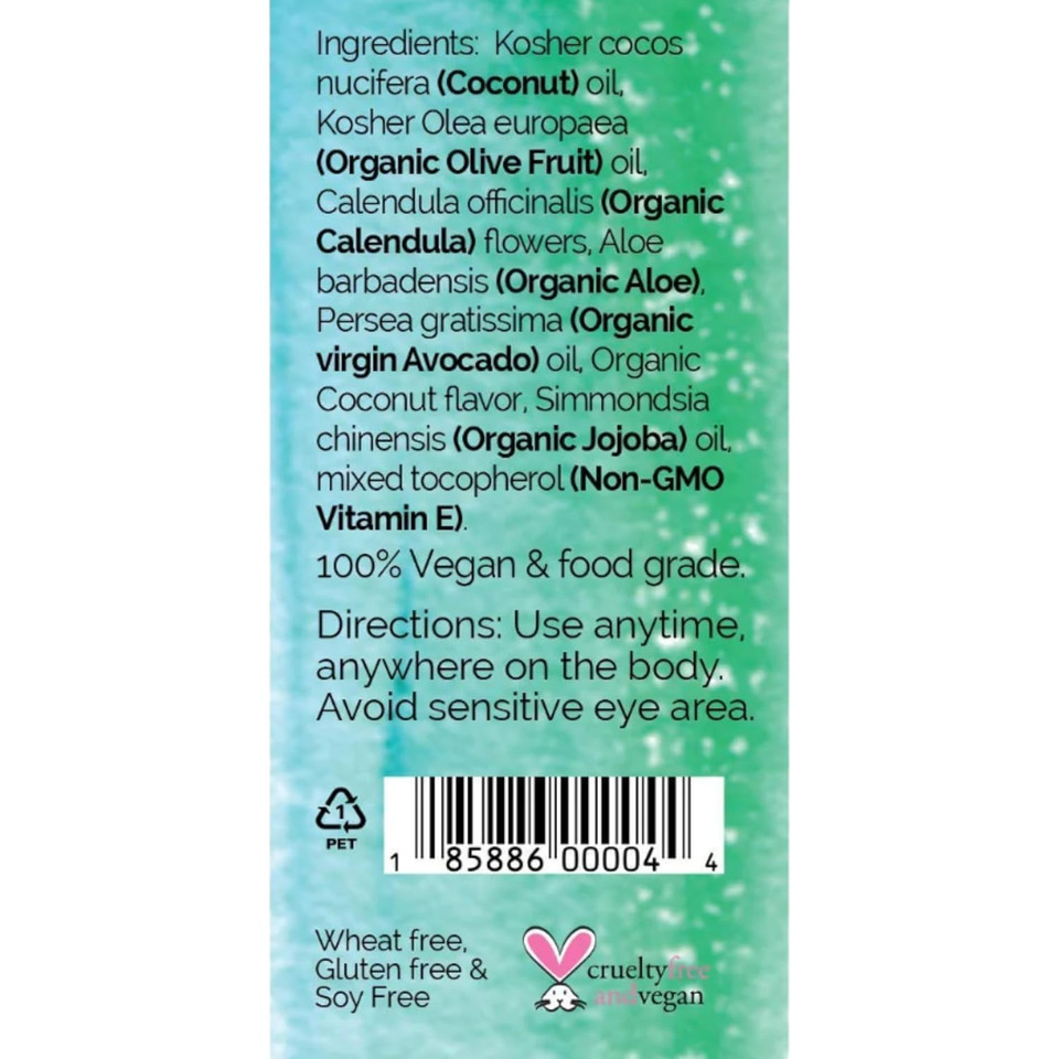 Coconut + Aloe Sheer Body Oil Spray  Lightweight Moisturizer For Hair & Body  Travel Size  All Skin Types 3.5 Fl Oz