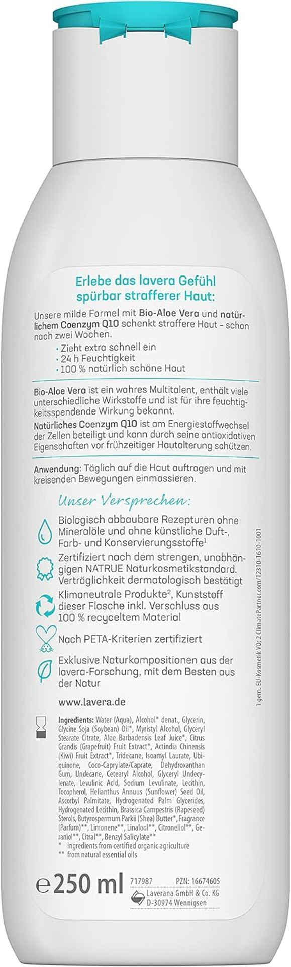 Lavera Basis Sensitiv Body Lotion Firming - Aloe Vera & Natural Coenzyme Q10 - Improved Skin Elasticity In 14 Days - Peta Certified - Biodegradable - Vegan - Natural Cosmetics - 8.45 Fl.Oz Lavera Basis Sensitiv Body Lotion Firming - Aloe Vera & Natural Coenzyme Q10 - Improved Skin Elasticity In 14 Days - Peta Certified - Biodegradable - Vegan - Natural Cosmetics - 8.45 Fl.Oz