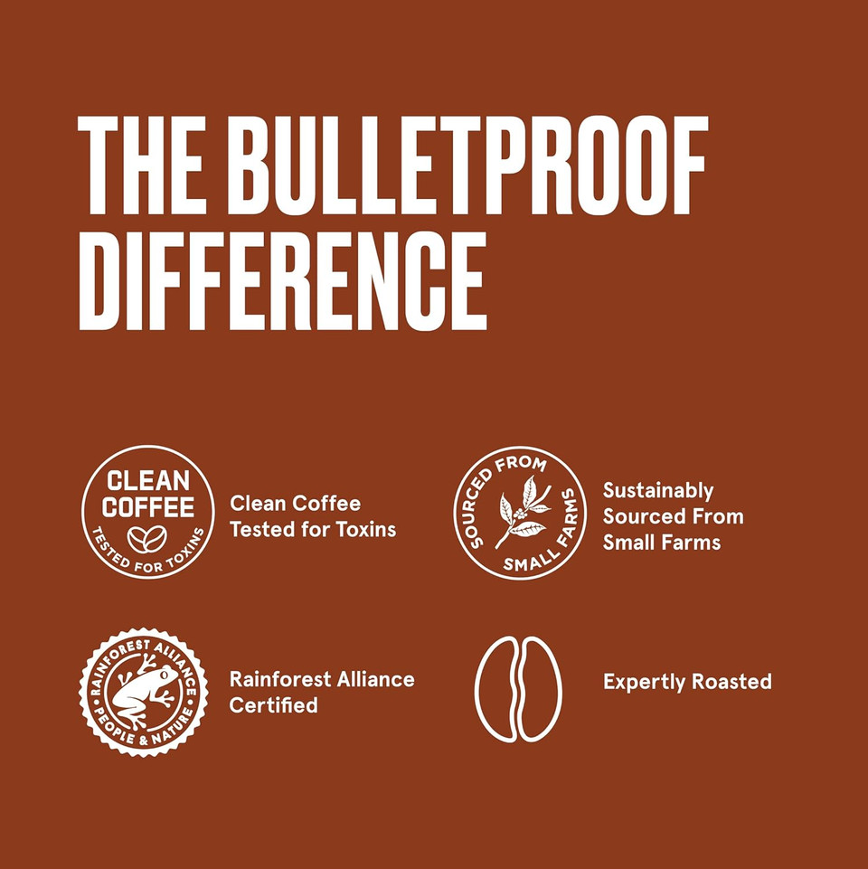 Bulletproof Original Medium Roast Whole Bean Coffee, 12 Ounces (Pack Of 3), 100% Arabica Coffee Sourced From Guatemala, Colombia, & El Salvador12 Ounce (Pack Of 3)