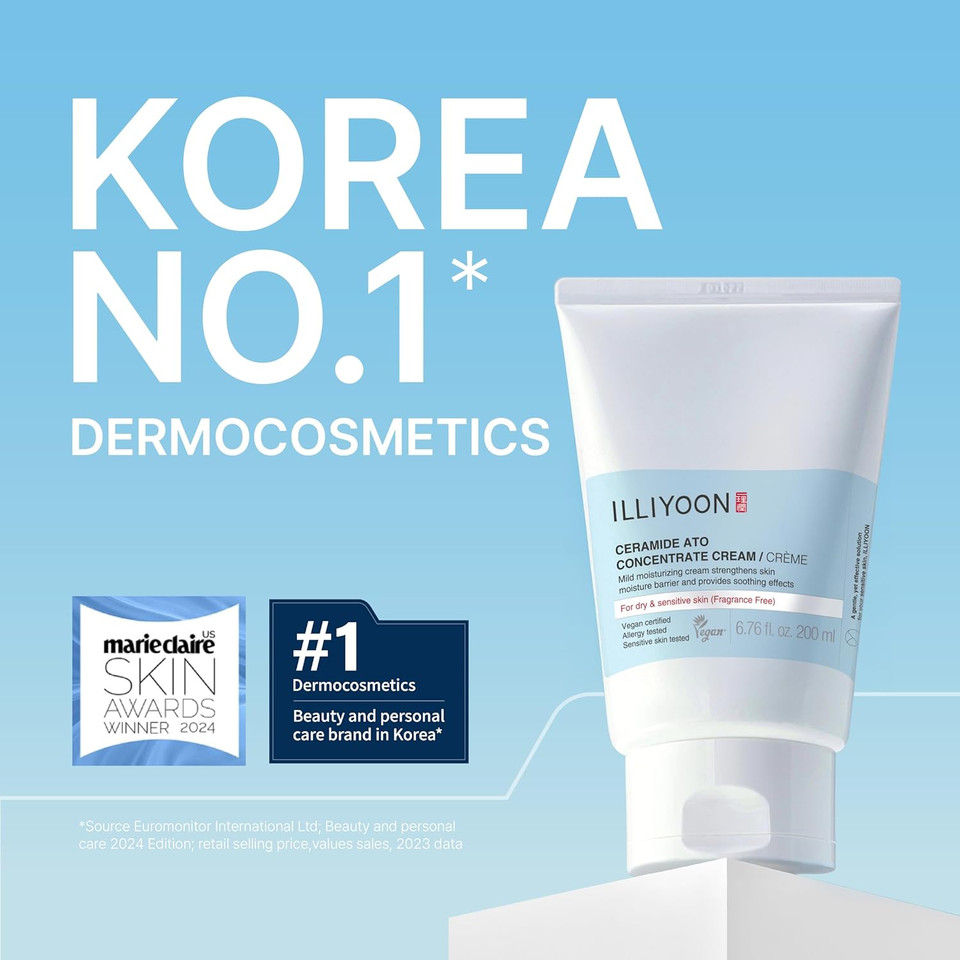 Illiyoon Ato Cream 200Ml With Ato Soothing Gel & Ato Lotion 68Ml