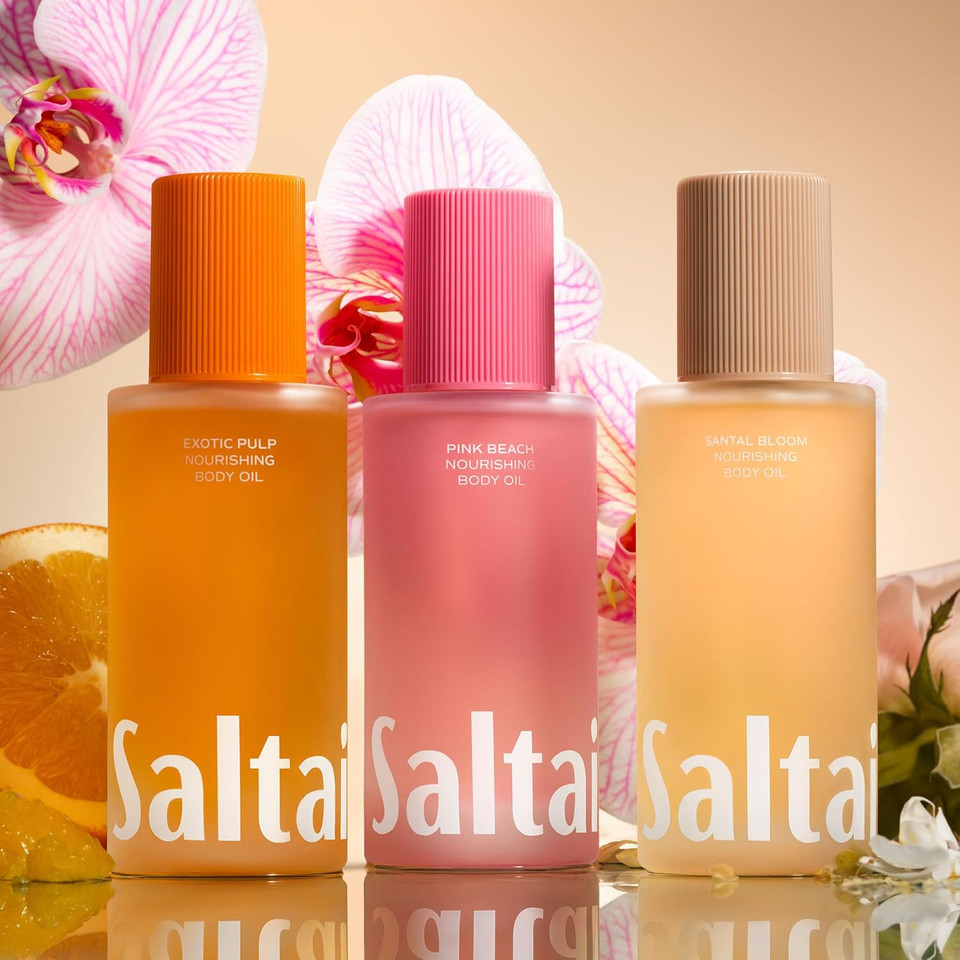 Saltair Body Oil. Luxurious Pink Beach After Shower And Bath Oil Moisturizer For Women. Botanical, Non-Greasy, And Well-Absorbing Lotion For Hydrating Dry Skin. 4Oz Pump Bottle Saltair Body Oil. Luxurious Pink Beach After Shower And Bath Oil Moisturizer For Women. Botanical, Non-Greasy, And Well-Absorbing Lotion For Hydrating Dry Skin. 4Oz Pump Bottle