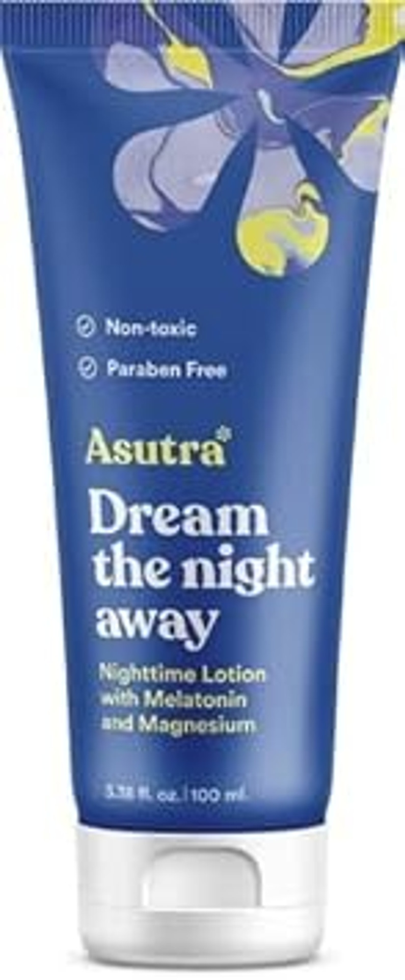 Asutra Melatonin Lotion With Magnesium, 100 Ml - With Sweet Almond Oil, Shea Butter And Lemongrass Essential Oil Aromatherapy