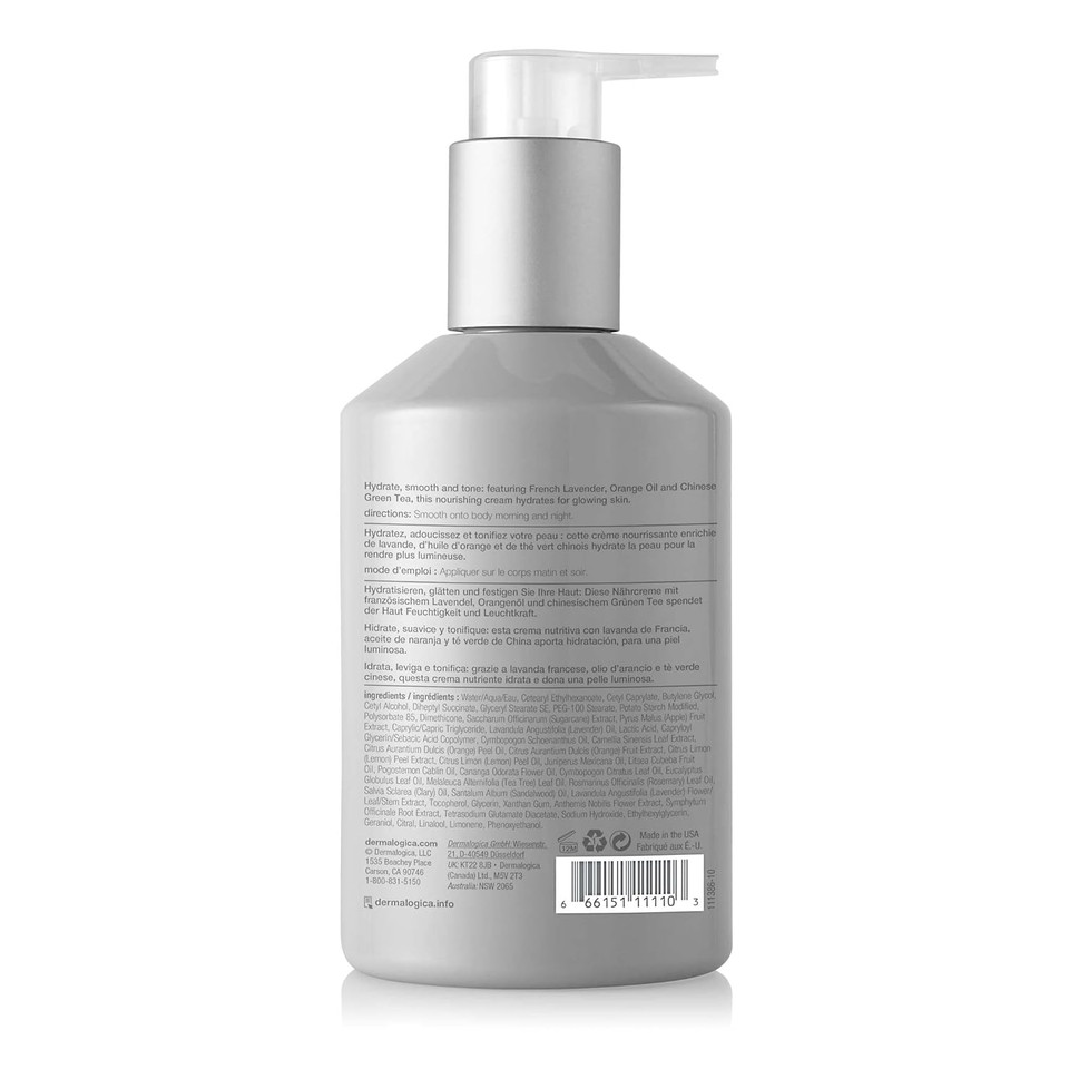 Dermalogica Body Hydrating Cream, Body Lotion With Green Tea And Lemon Oil - Gently Tones And Hydrates Skin To Relieve Dryness, 10 Fl Oz Dermalogica Body Hydrating Cream, Body Lotion With Green Tea And Lemon Oil - Gently Tones And Hydrates Skin To Relieve Dryness, 10 Fl Oz