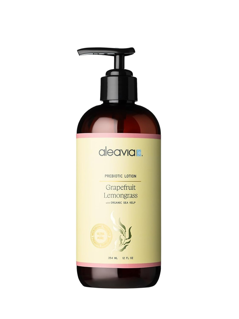 Aleavia Grapefruit Lemongrass Prebiotic Body Lotion  Lightly Scented, All-Natural Moisturizing Body Lotion With Organic Essential Oils  12 Oz
