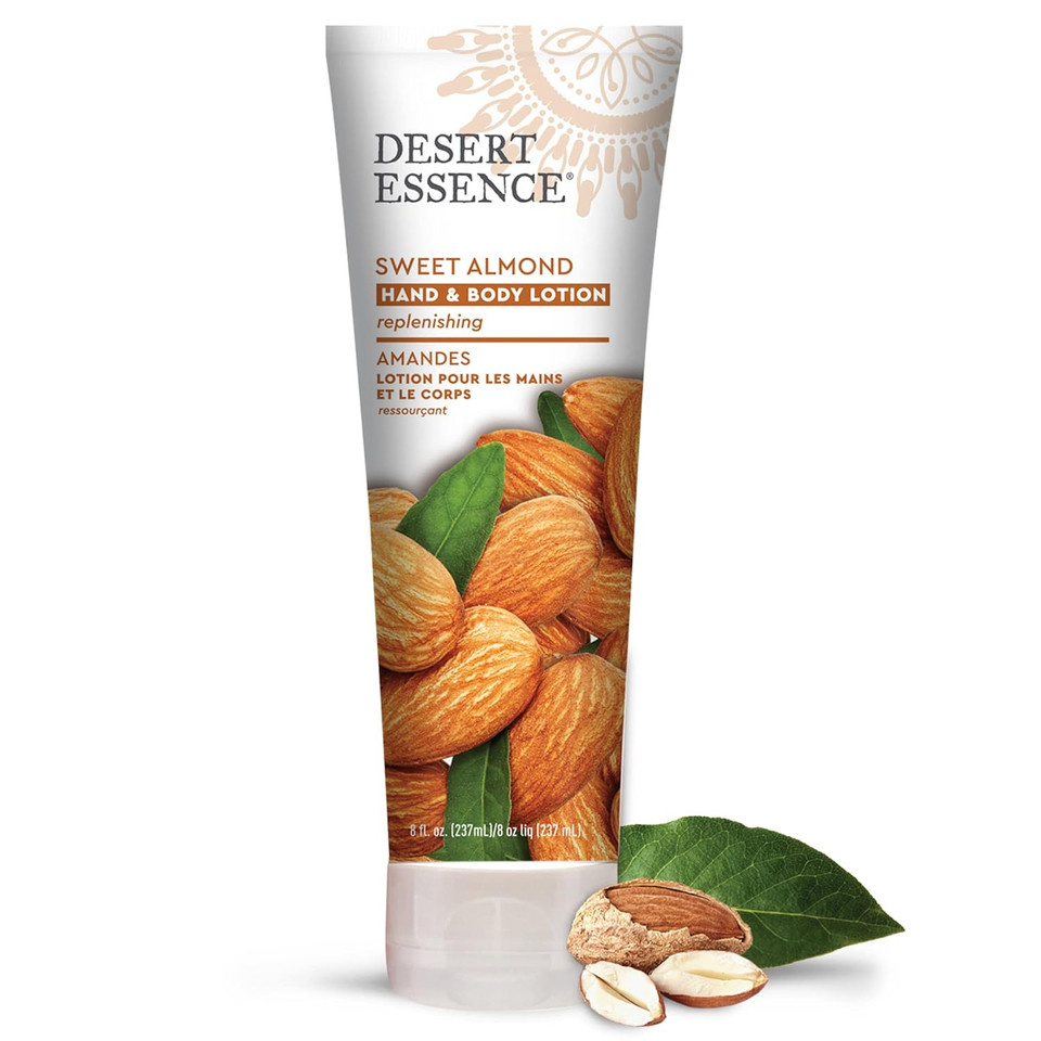 Desert Essence Hand And Body Lotion, Sweet Almond, 8 Oz