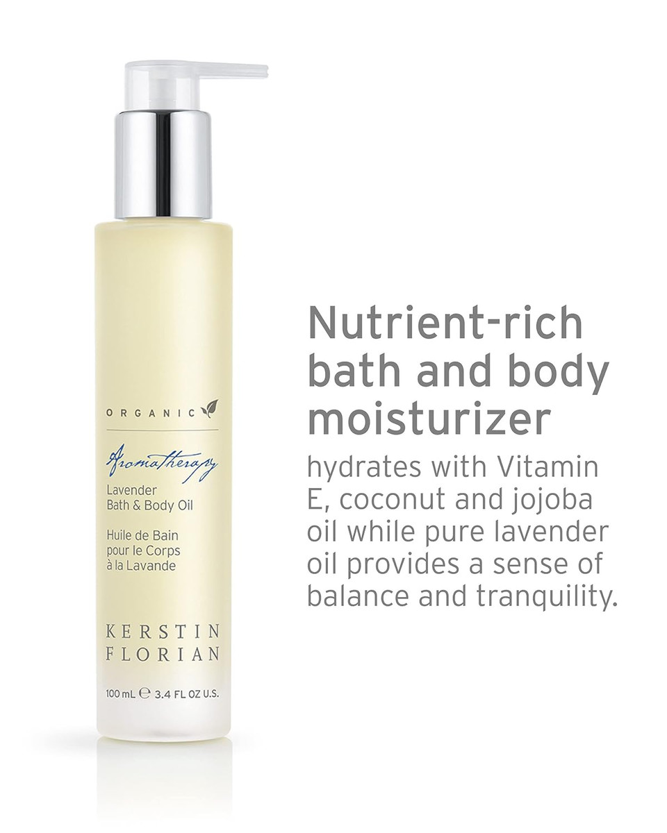 Kerstin Florian Organic Lavender Body Oil | Nutrient-Rich Moisturizer With Vitamin E, Coconut & Jojoba Oils | Natural Essential Oils For Relaxation & Massage | 3.4 Fl Oz Kerstin Florian Organic Lavender Body Oil | Nutrient-Rich Moisturizer With Vitamin E, Coconut & Jojoba Oils | Natural Essential Oils For Relaxation & Massage | 3.4 Fl Oz
