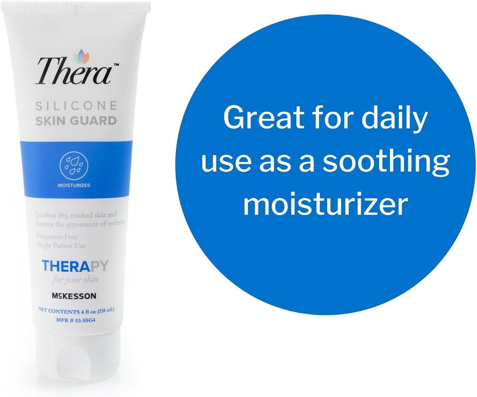 Thera Silicone Skin Guard - Moisturizing Hand And Body Cream With Fragrance-Free, Water-Resistant Barrier For Fragile, Sensitive Skin - 4 Oz Tube, 1 Count