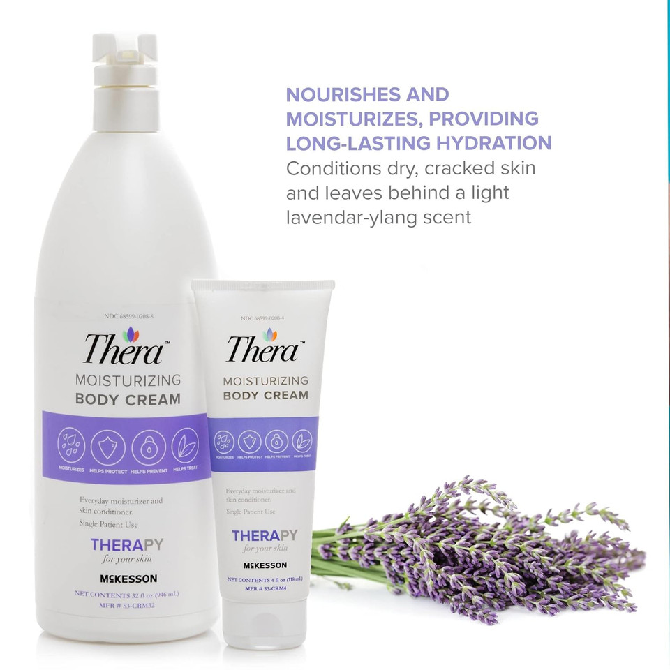 Thera Moisturizing Hand And Body Cream - Hydrating Lotion For Chapped, Fragile Skin - Lavender Scent, 4 Oz, 1 Count