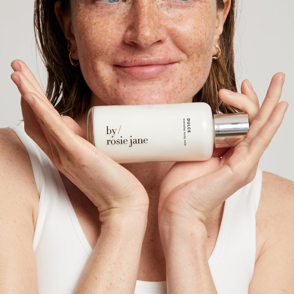 By Rosie Jane Everyday Body Milk (Dulce) - Hydrating Toner & Body Moisturizer To Help Even Skin Tone - Infused With Soothing Aloe Vera And Turmeric Root To Promote Anti-Aging (5 Ounce)