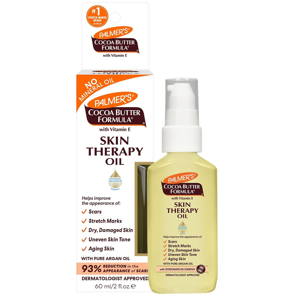Palmer'S Cocoa Butter Formula Skin Therapy Moisturizing Body Oil With Vitamin E & Pure Argan Oil, Deep Body Moisturizer For Dry, Damaged Skin, Scars Or Stretch Marks, 2 Ounces Palmer'S Cocoa Butter Formula Skin Therapy Moisturizing Body Oil With Vitamin E & Pure Argan Oil, Deep Body Moisturizer For Dry, Damaged Skin, Scars Or Stretch Marks, 2 Ounces