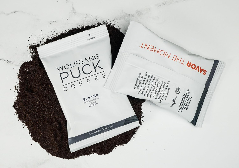 Wolfgang Puck Coffee, Sorrento, Each 2.0 Ounce Portion Pack Makes 8-10 Cups, 2 Ounce (Pack Of 18)
