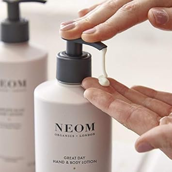 Neom  Great Day Hand & Body Lotion, 300Ml | Wild Mint & Mandarin | Nourish And Soften, Zesty Fragrance