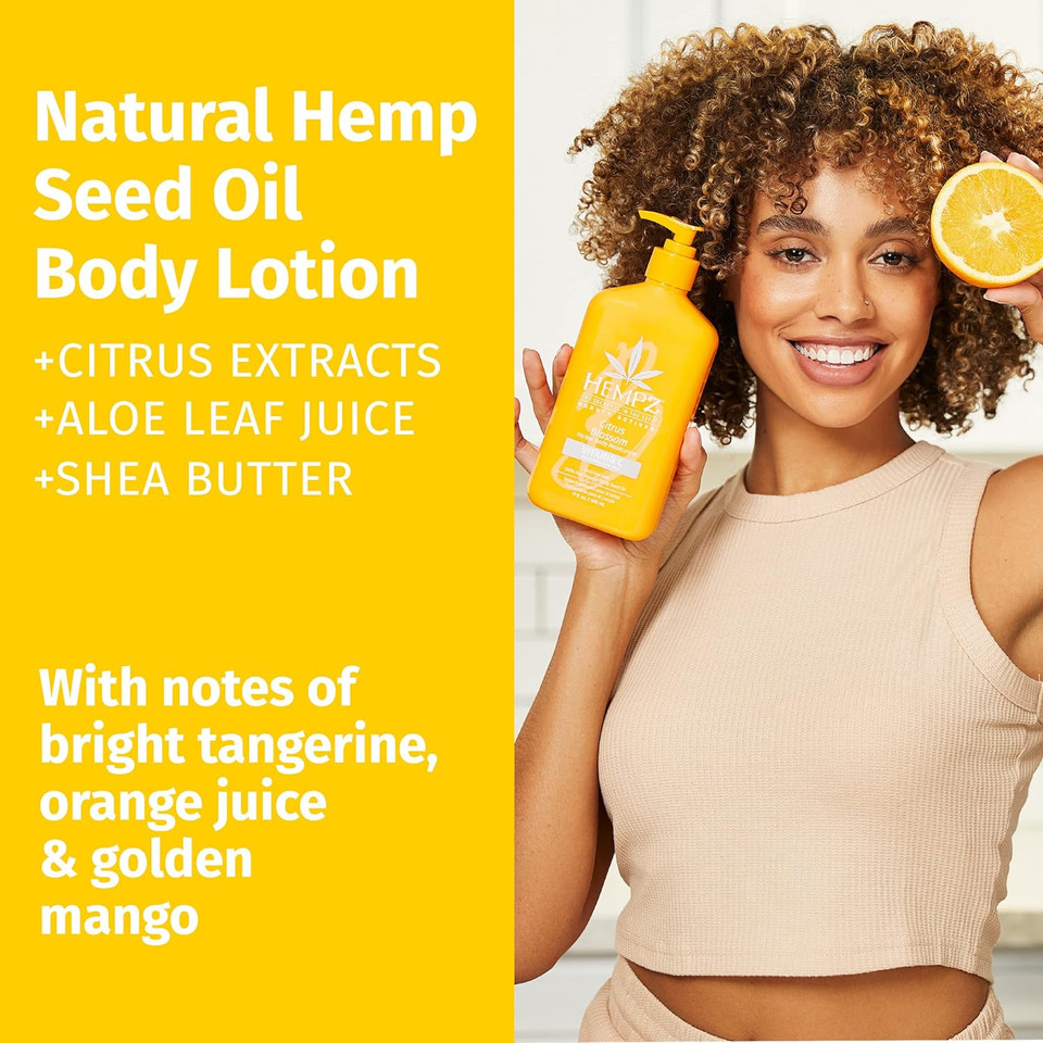 Hempz Body Lotion - Lavender & Chamomile Herbal Limited Edition Daily Moisturizing Cream, Shea Butter, Aloe, Lavender Extract Body Moisturizer - Skin Care Products, Hemp Seed Oil - 17 Fl Oz