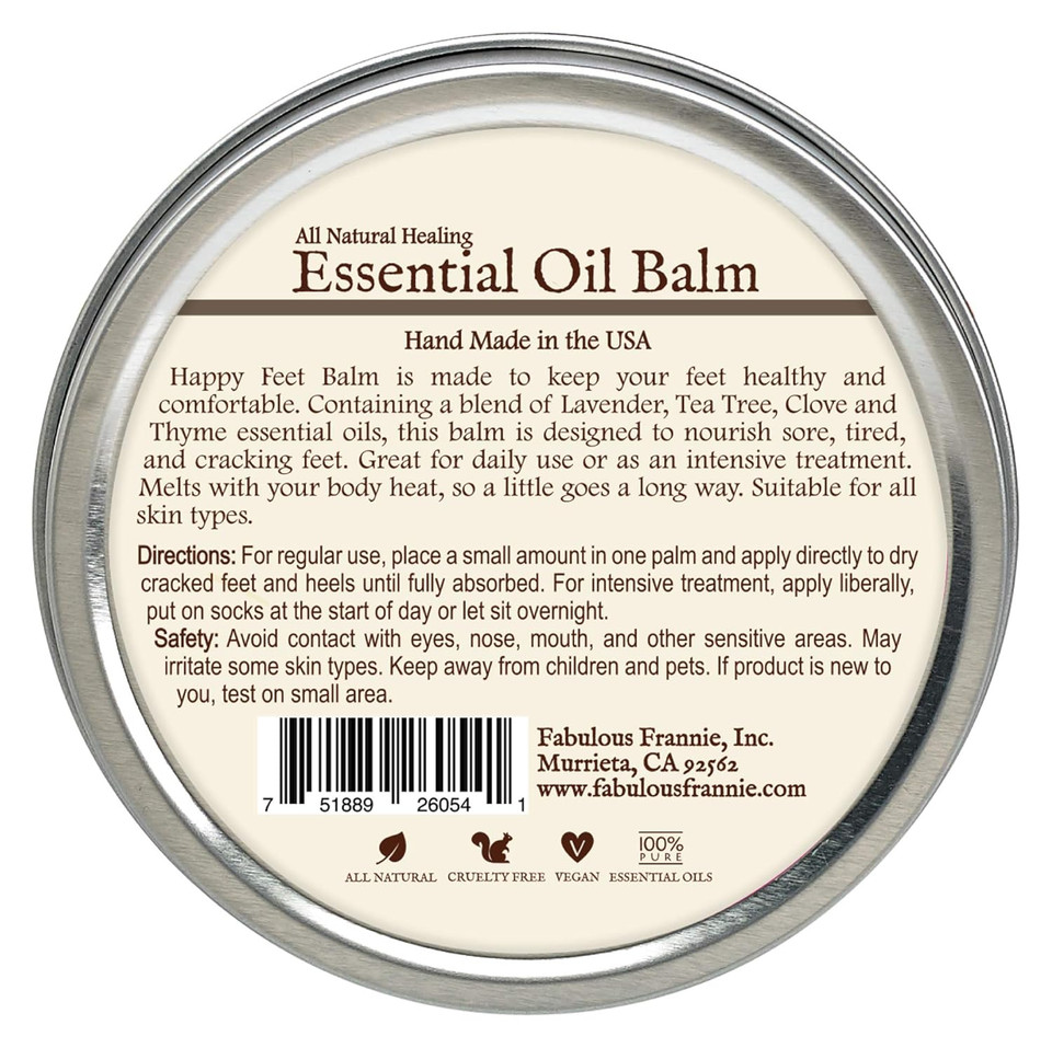 Fabulous Frannie Anxious Healing Balm Made With Pure Essential Oils And Sunflower Oil, Coconut Oil, Shea Butter, Beeswax, Soy Wax, Aloe Vera 3.5Oz Tin