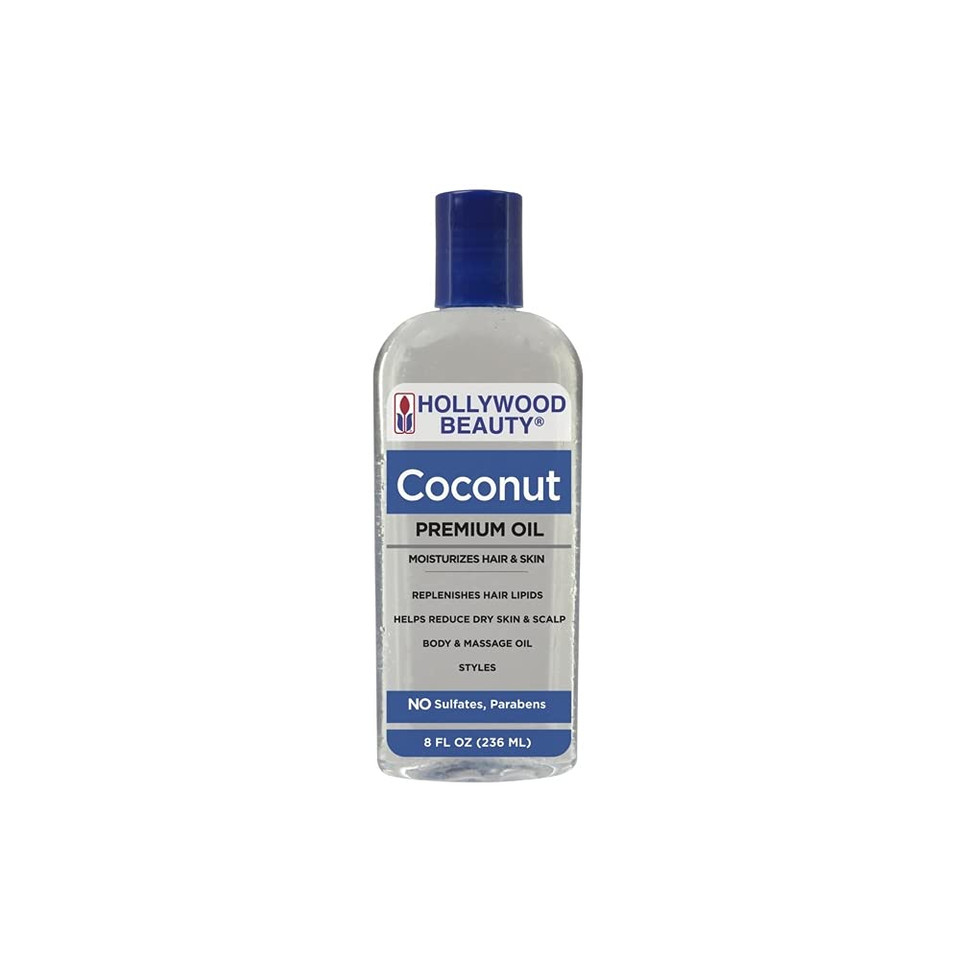 Hollywood Beauty Coconut Oil Moisturizes Hair & Skin 8 Oz Hollywood Beauty Coconut Oil Moisturizes Hair & Skin 8 Oz