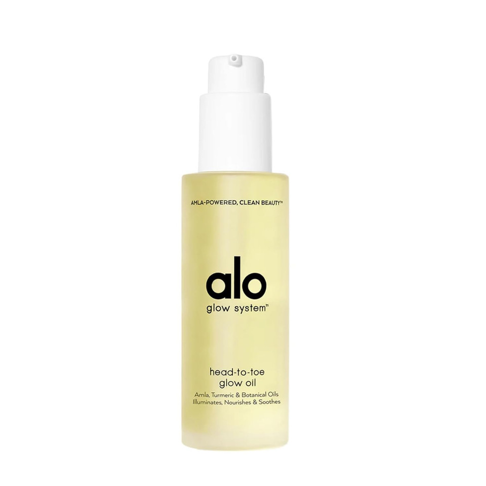 Alo Head-To-Toe Glow Oil | Glow-Boosting Natural Dry Body Oil | Jojoba, Amla, Aloe & Vitamin E | Hydrates & Nourishes Skin | Citrus Scent | 0.7 Oz