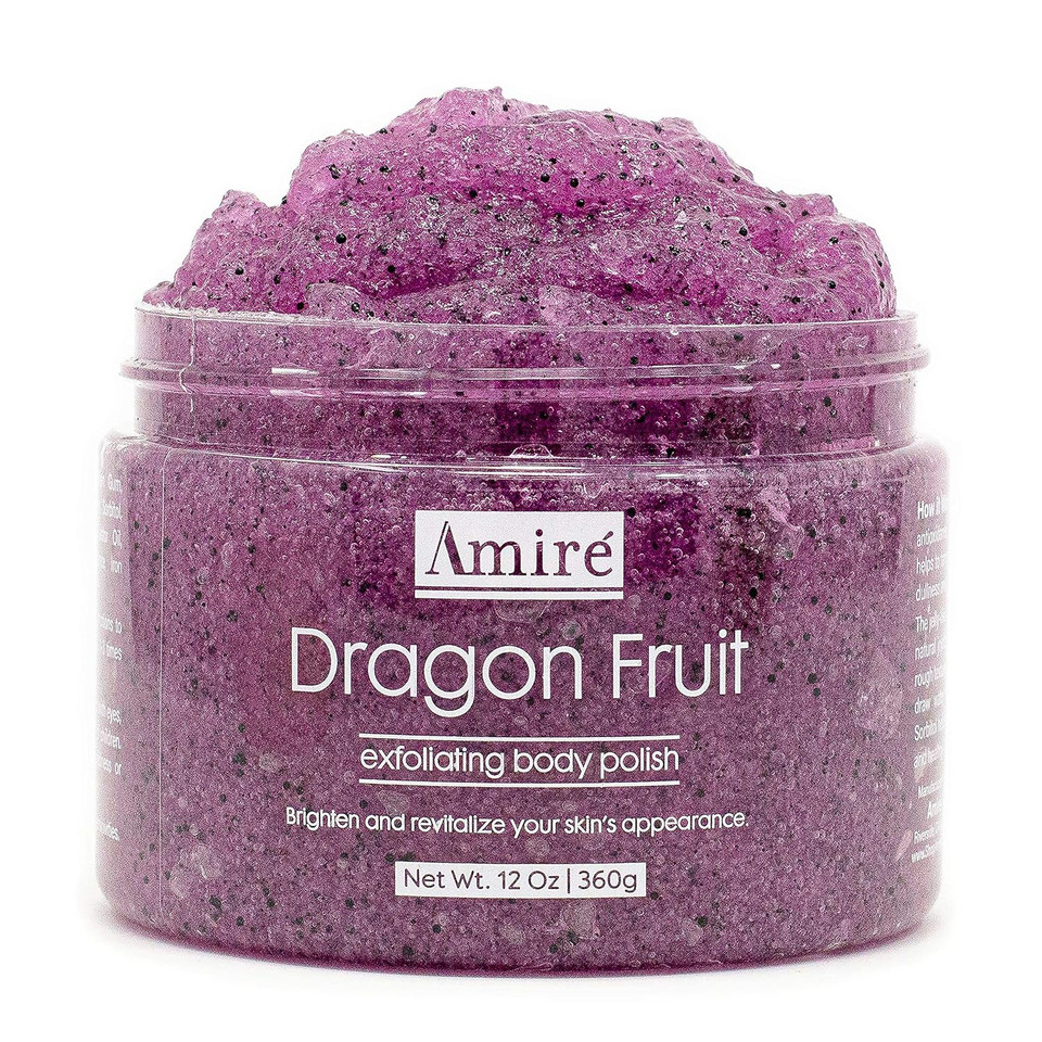Dragon Fruit Jelly Exfoliating Body Scrub Polish, Exfoliate Dry, Dehydrated, And Dead Skin, Improve Body Skin Texture And Brighten Appearance, Pitaya Scrubs, 12Oz