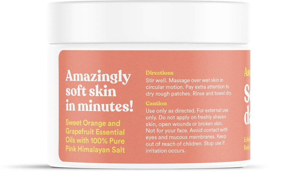 Asutra Dead Sea Salt Essential Oil Body Scrub Exfoliator (Purifying Peppermint), 16 Oz - Ultra Hydrating, Gentle, & Moisturizing - Coconut, Peppermint, And Rosemary Oils