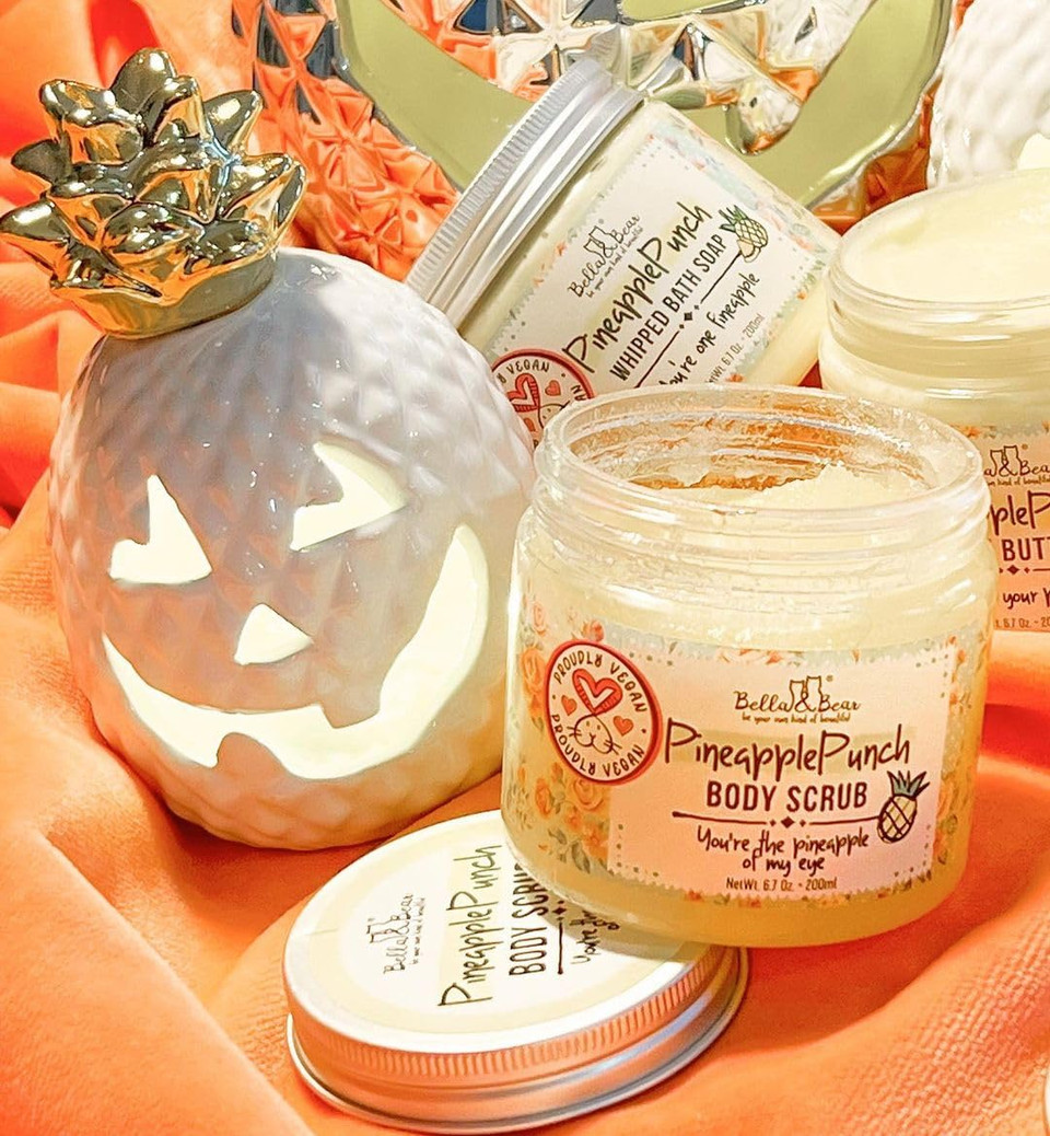 Bella & Bear Exfoliating Body Scrub  Vegan & Cruelty-Free Moisturizing Polish For Smooth, Radiant Skin