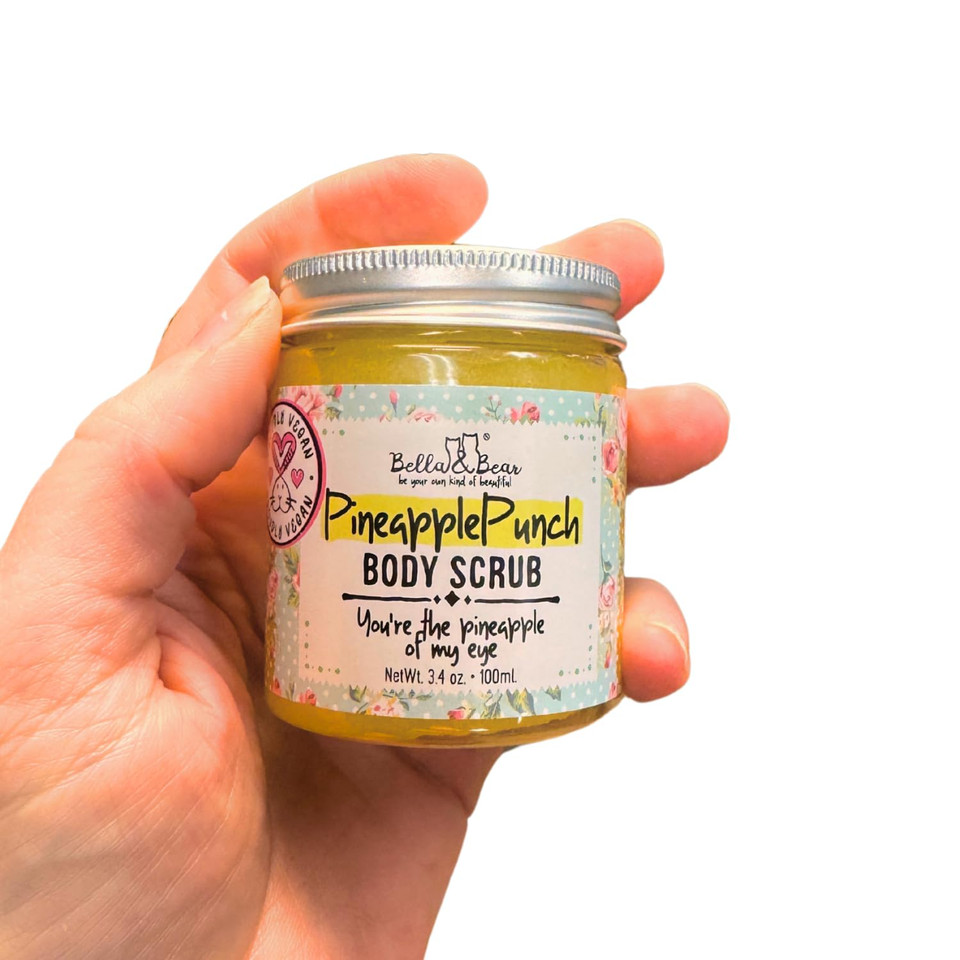 Bella & Bear Pineapple Body Scrub Exfoliator - Vegan (6.7Oz)