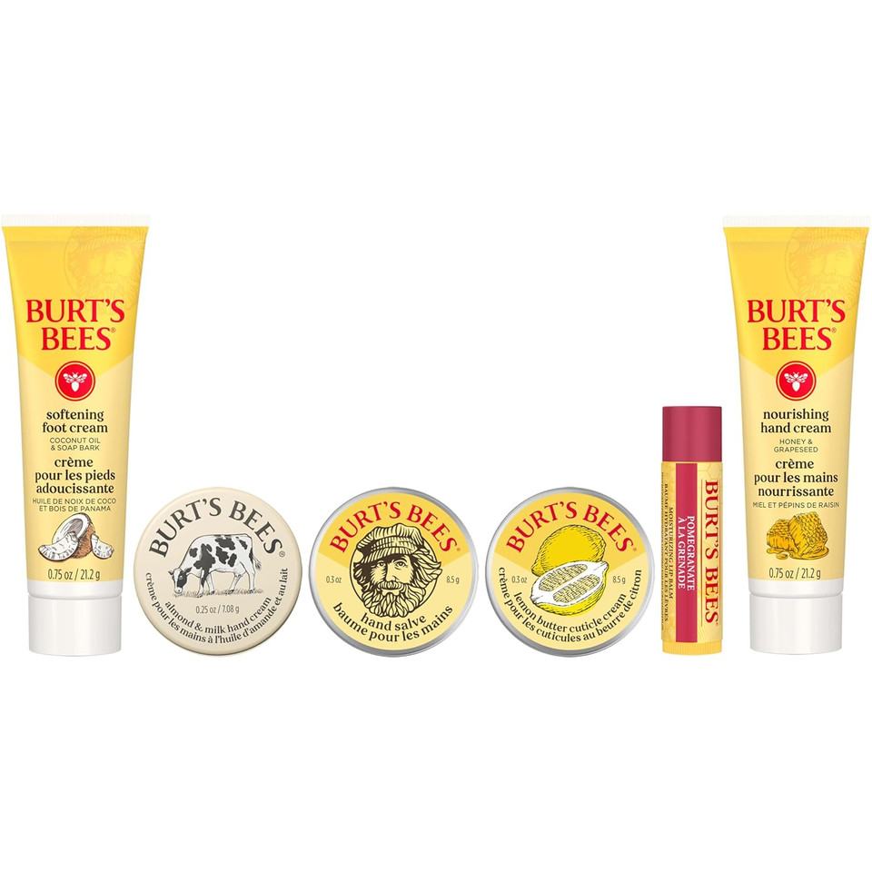 Burt'S Bees Gifts Ideas - Classics Set, 6 Products In Giftable Tin  Cuticle Cream, Hand Salve, Lip Balm, Res-Q Ointment, Hand Repair And Foot Cream
