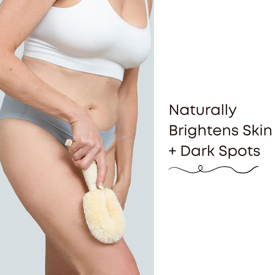 Bushbalm Dark Spots And Ingrown Hair 3 Step Routine - Rejuvenate And Nourish - Bermuda Oil (30 Ml), Bermuda Dark Spot Exfoliating Scrub (236 Ml) And Nordic Dry Brush