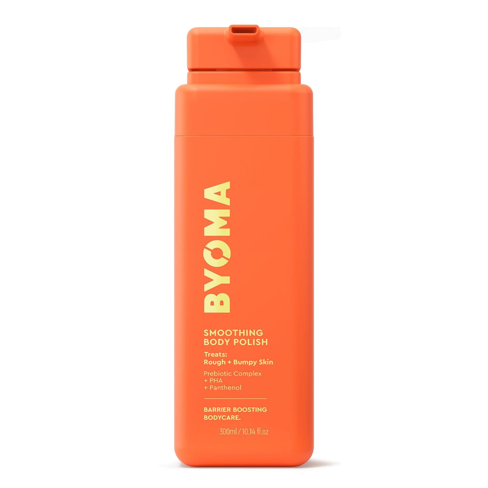 Byoma Smoothing Body Polish - For Breakouts & Textured Skin - Exfoliating Body Scrub With Pha & Panthenol - Restores Skin Barrier & Soothes Inflammation - 10.14 Fl Oz