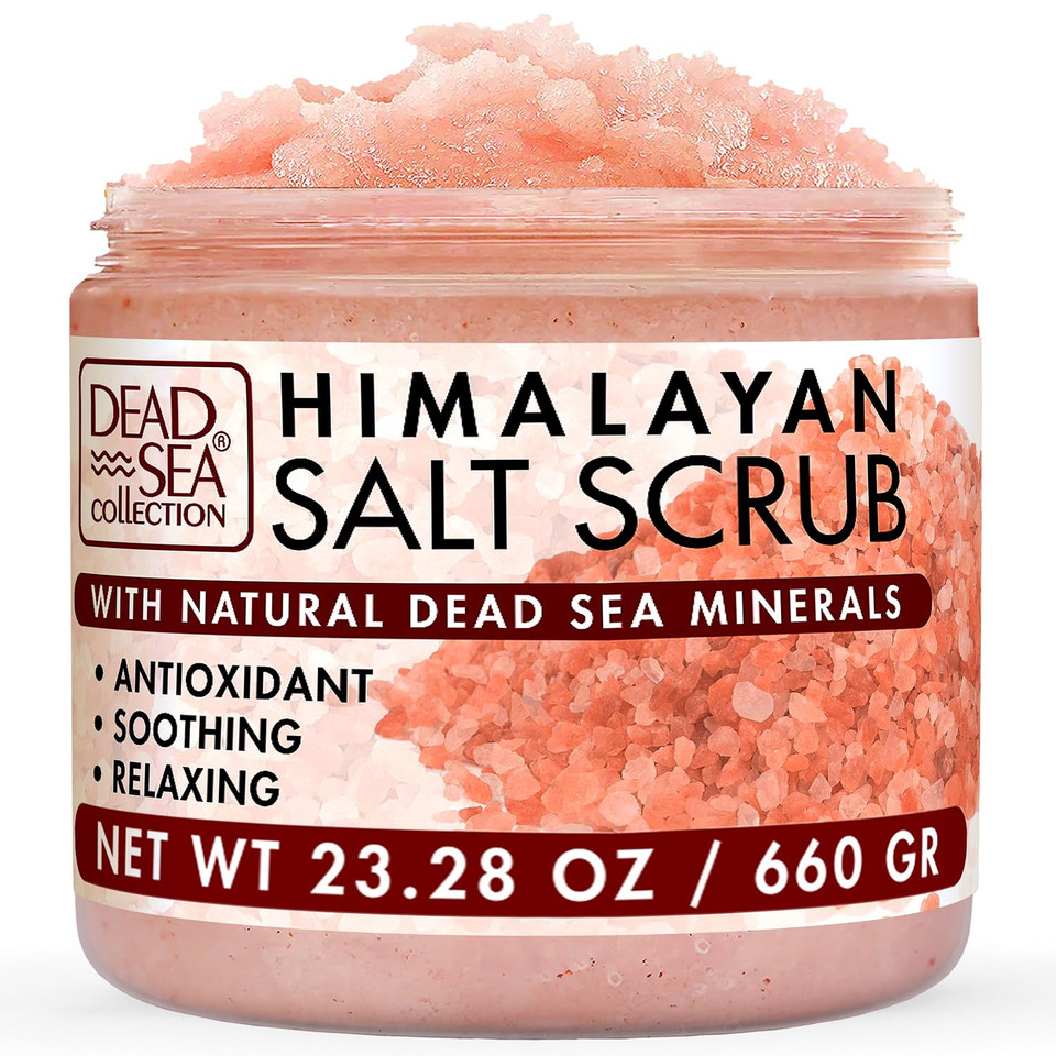 Dead Sea Collection Himalayan Salt Scrub  Exfoliating Body Scrub For Women  Moisturizing And Nourishing Skin  With Pure Oils And Dead Sea Minerals (23.28 Oz)