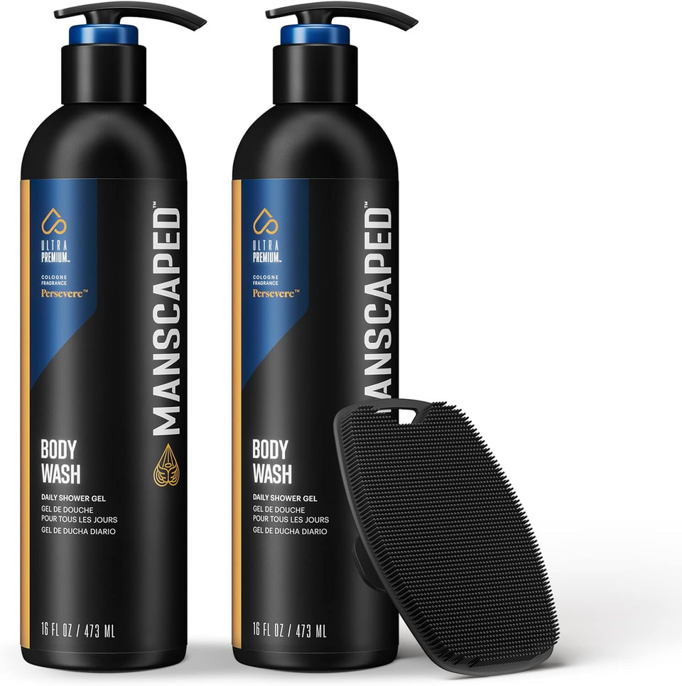 Manscaped Buff Bundle Premium Shower Kit Including The Body Buffer Silicone Scrubber & Two 16Oz Bottles Of Persevere Body Wash, Luxurious Clean Formula Infused With Aloe Vera Manscaped Buff Bundle Premium Shower Kit Including The Body Buffer Silicone Scrubber & Two 16Oz Bottles Of Persevere Body Wash, Luxurious Clean Formula Infused With Aloe Vera