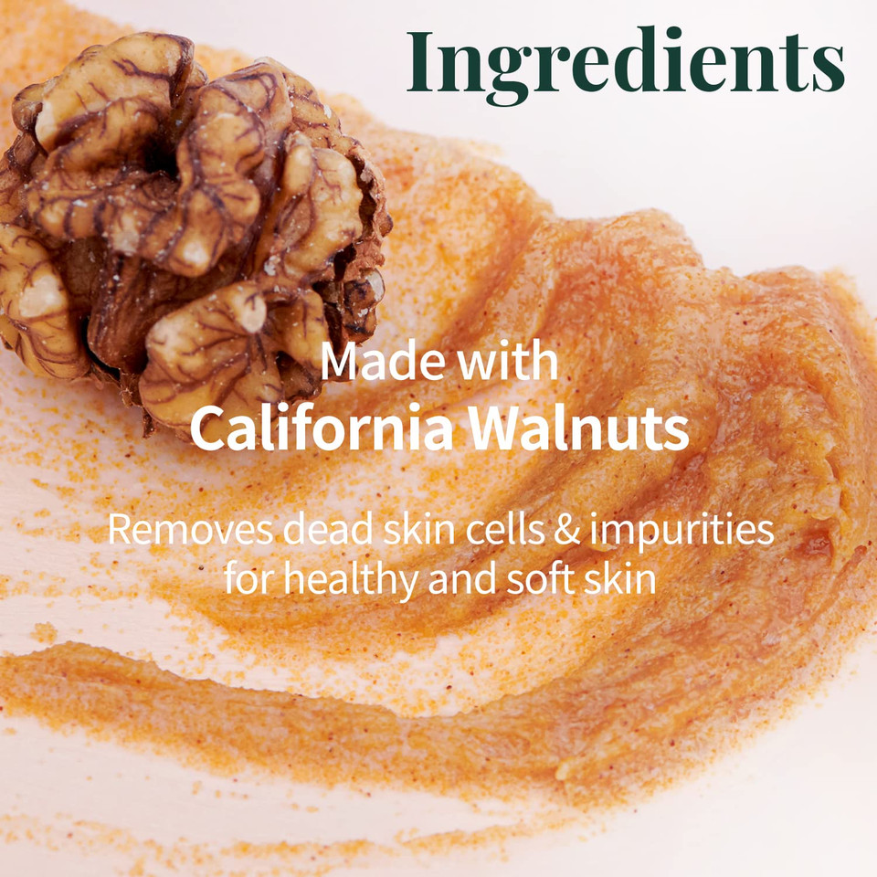 Plu Korean Original Walnut Body Scrub Polish - Berry Mix - Exfoliating & Moisturizing & Glow - For Acne, Cellulite, Stretch Marks, Spider Veins - Sweet Raspberry & Acai Berry Scent, 6.76 Oz