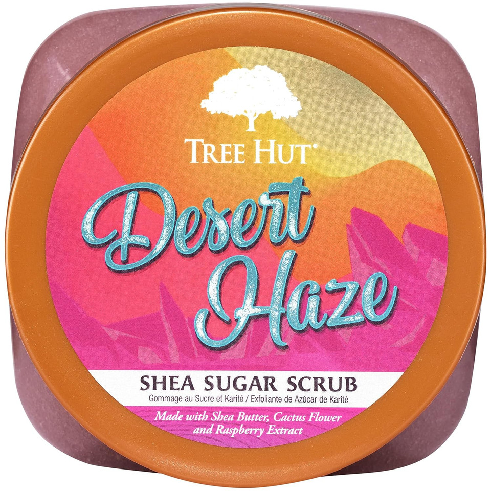 Tree Hut Sunkissed Poppy Shea Sugar Scrub | Exfoliating Body Scrub Removes Dead, Dry Skin For A Soft & Hydrated Feel | Nourishing Essential Body Care | 18 Fl Oz